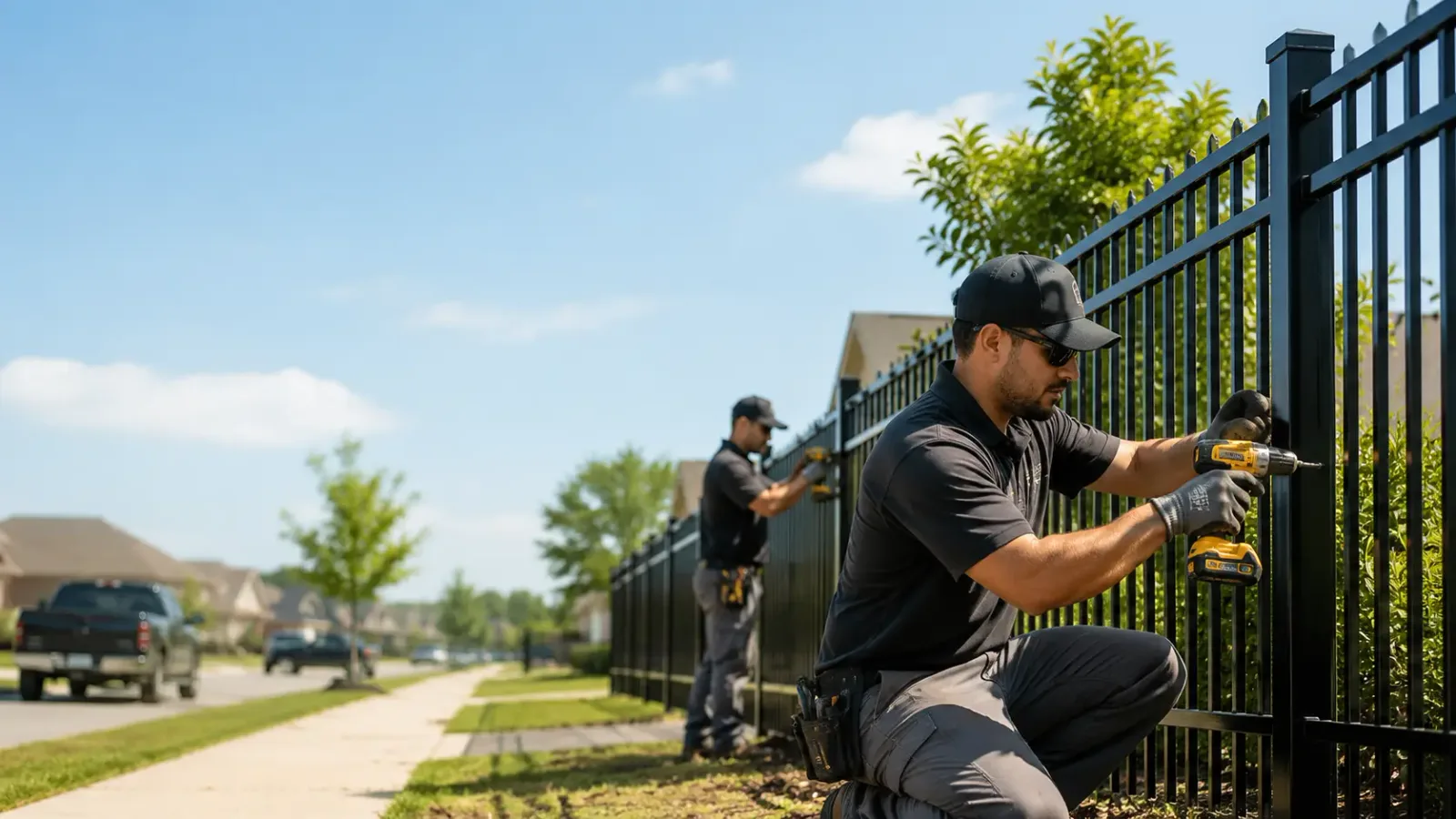 Metal Fence Installation in Guys, TN